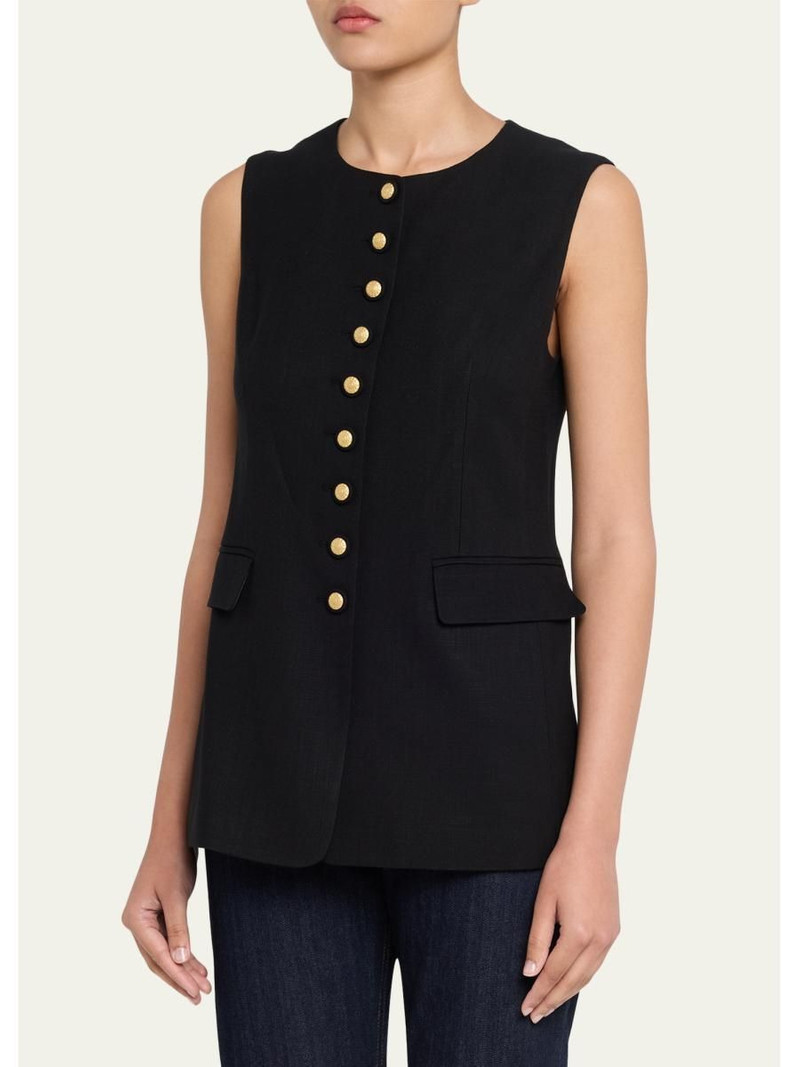 Jay Button-Down Crewneck Vest 4