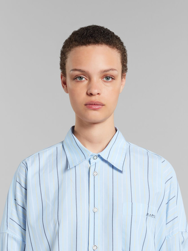 LOW 뒤로 GREEN STRIPED ORGANIC COTTON SHIRT 4