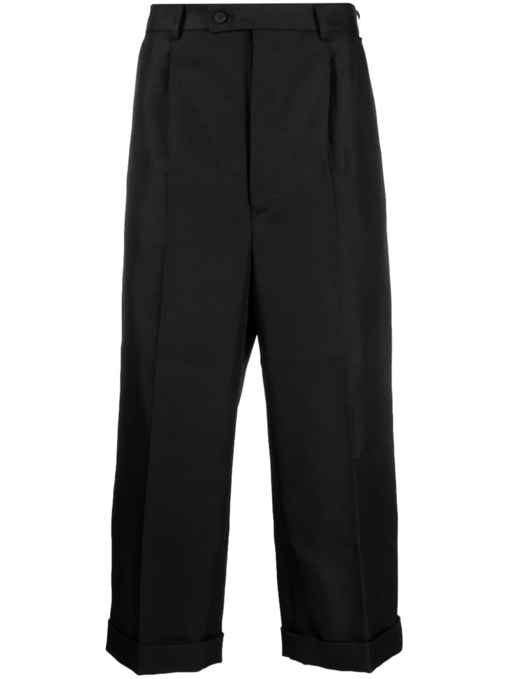 high-waisted cropped trousers - 1