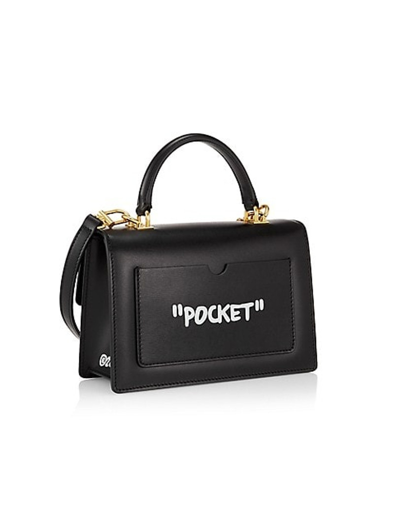 Jitney Leather Graphic Top-Handle Bag 5