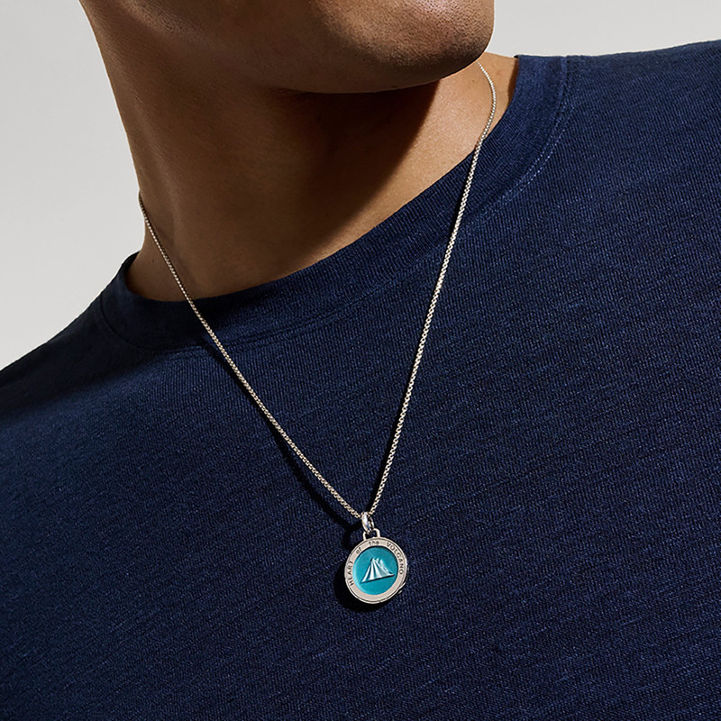 Volcano Talisman Necklace, Sterling Silver, Enamel 4