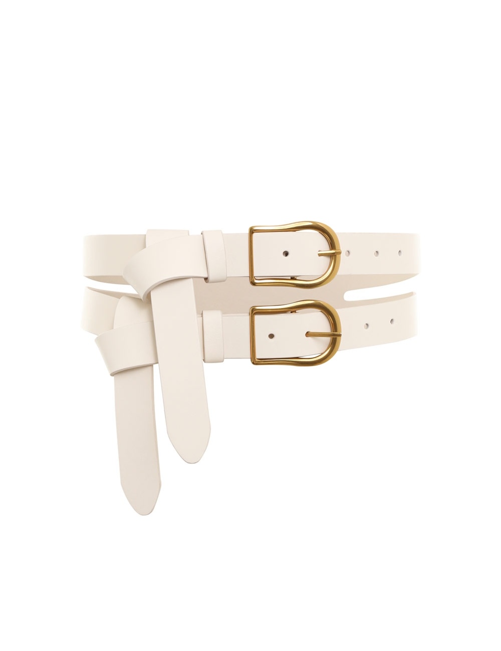 DOUBLE BUCKLED WAIST BELT - 1