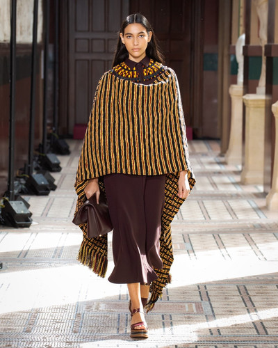 GABRIELA HEARST Gasly Rhuana Poncho in Multi Stripe Cashmere outlook