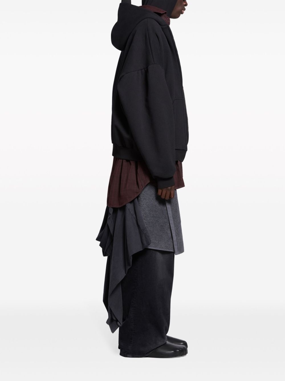 layered hooded jacket - 3