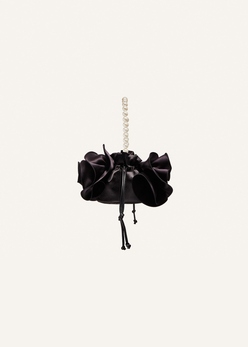 MAGDA BUTRYM Pearl Magda bag in black satin outlook