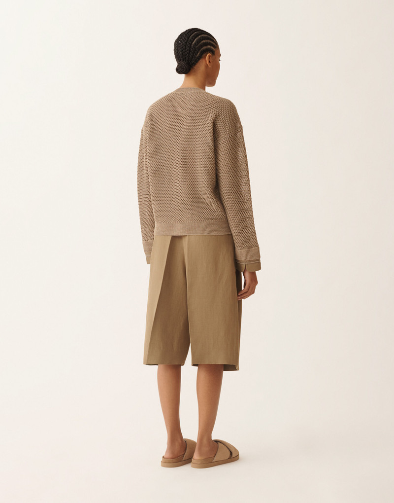 Sweater in organic cotton with lustrous viscose 4