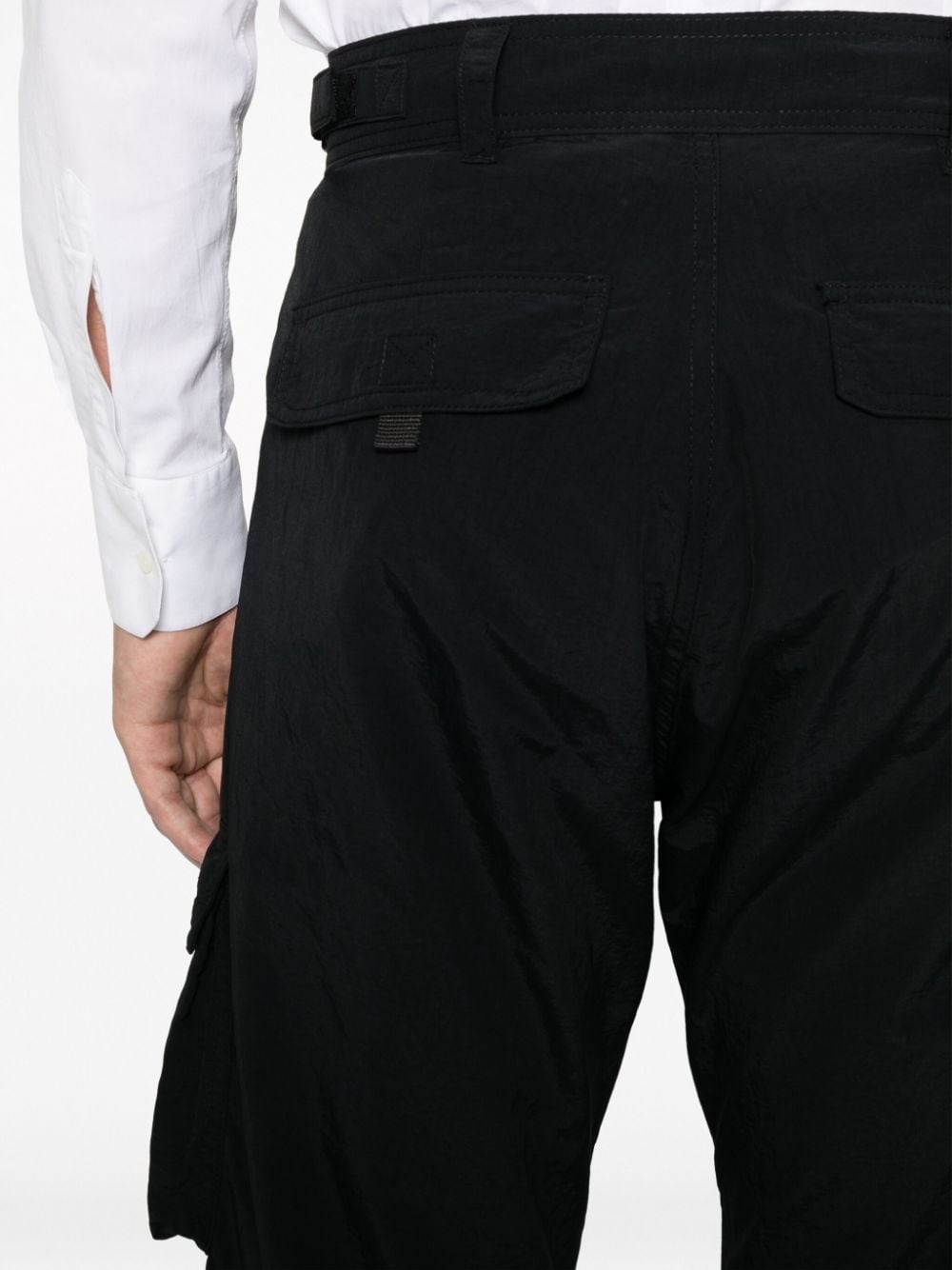logo-patch cotton cargo trousers - 5