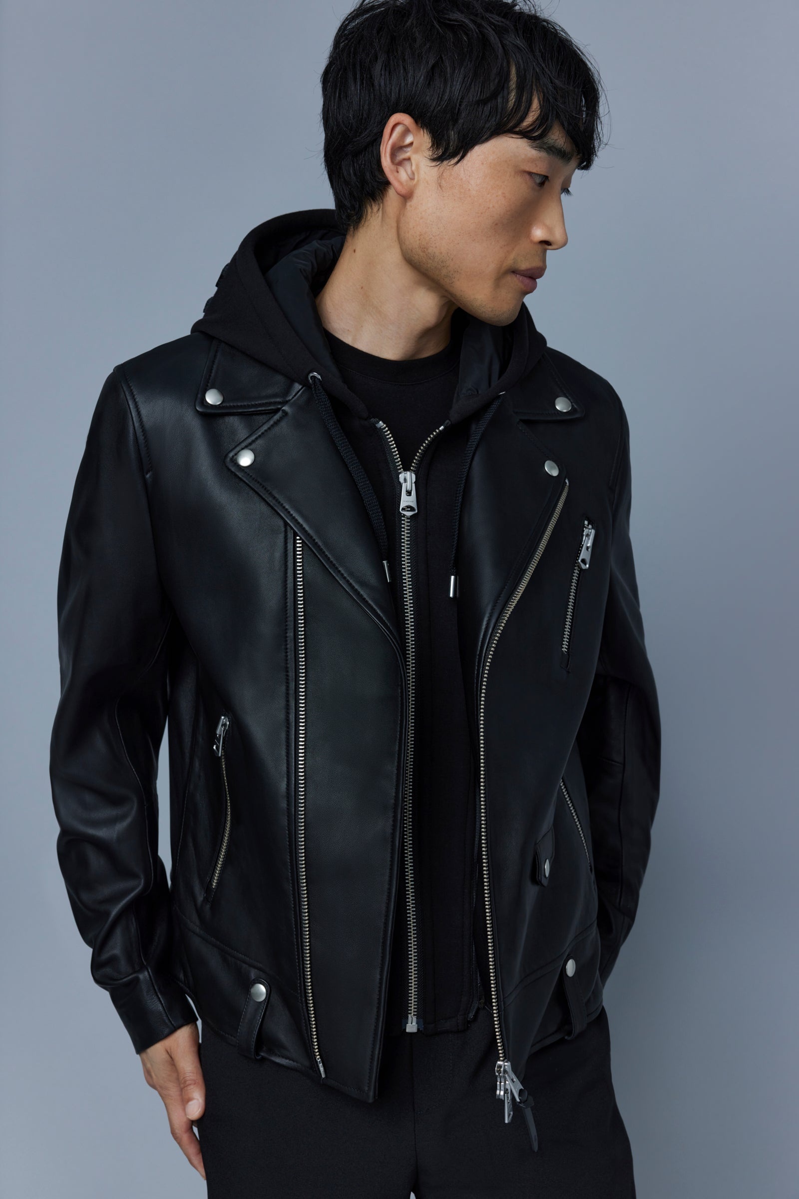 MAGNUS-CN 2-in-1 Leather biker jacket - 2