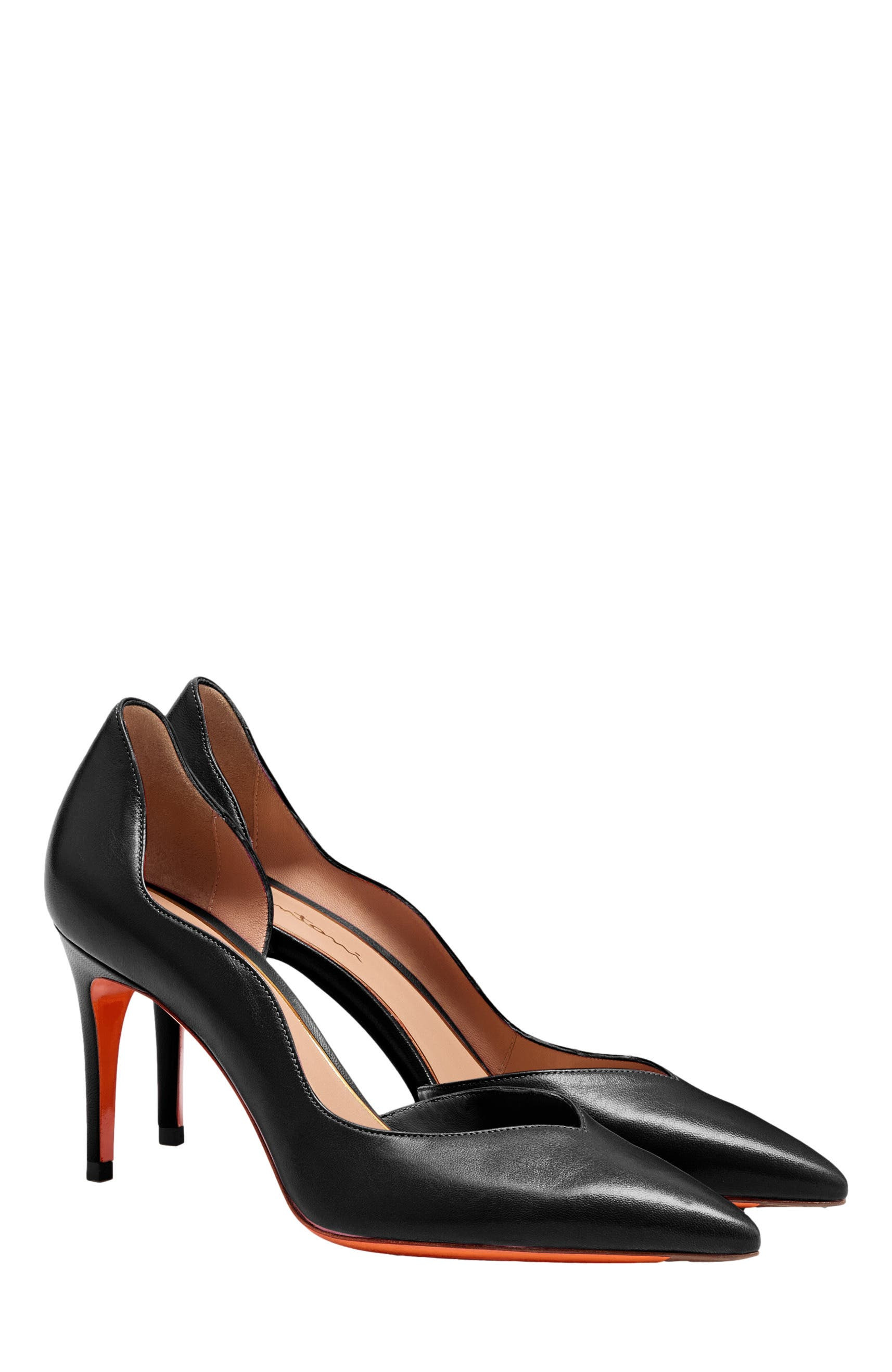 Santoni Women's  leather high-heel pump in Black at Nordstrom - 2