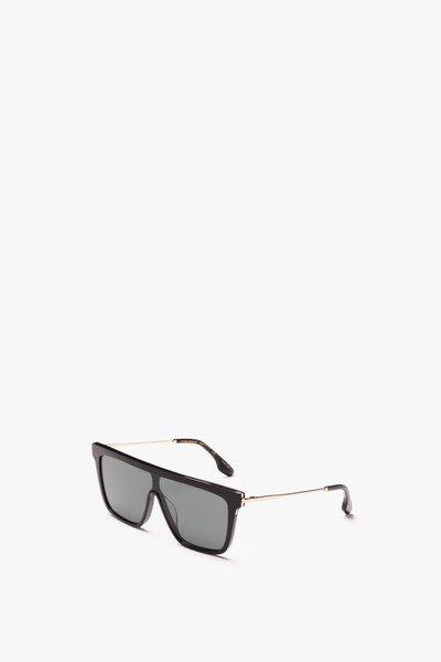 Victoria Beckham Rectangular Shield Sunglasses In Black outlook