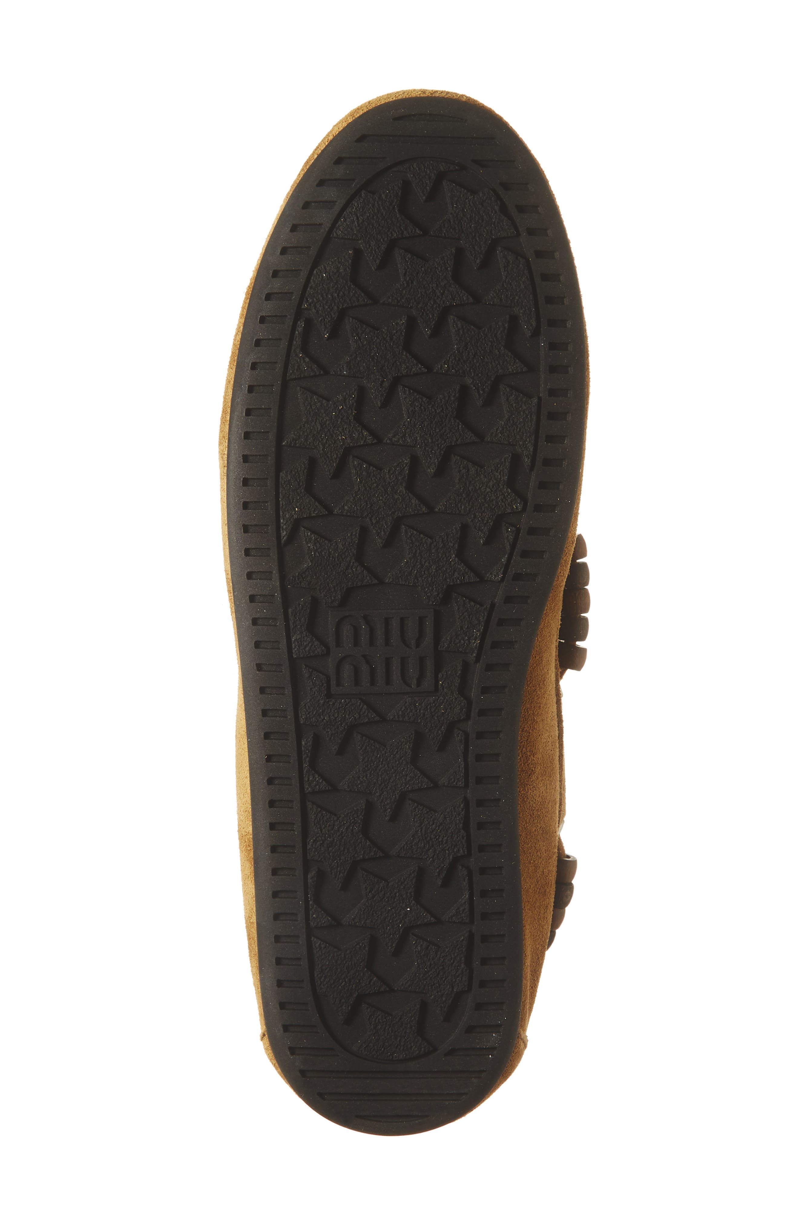 Miu Miu Suede Tassel Boatshoe in Oliva at Nordstrom - 6