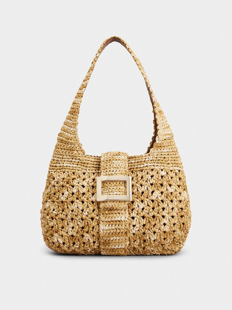Belle Vivier Small Hobo Bag in crochet 1