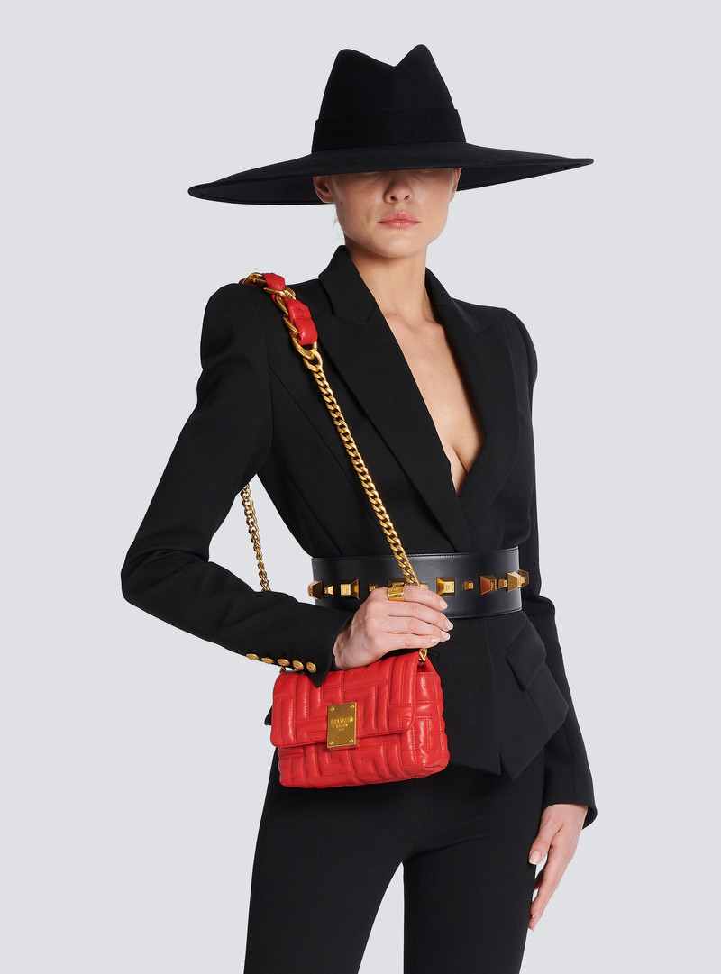 Balmain 1945 Soft mini bag in quilted leather outlook