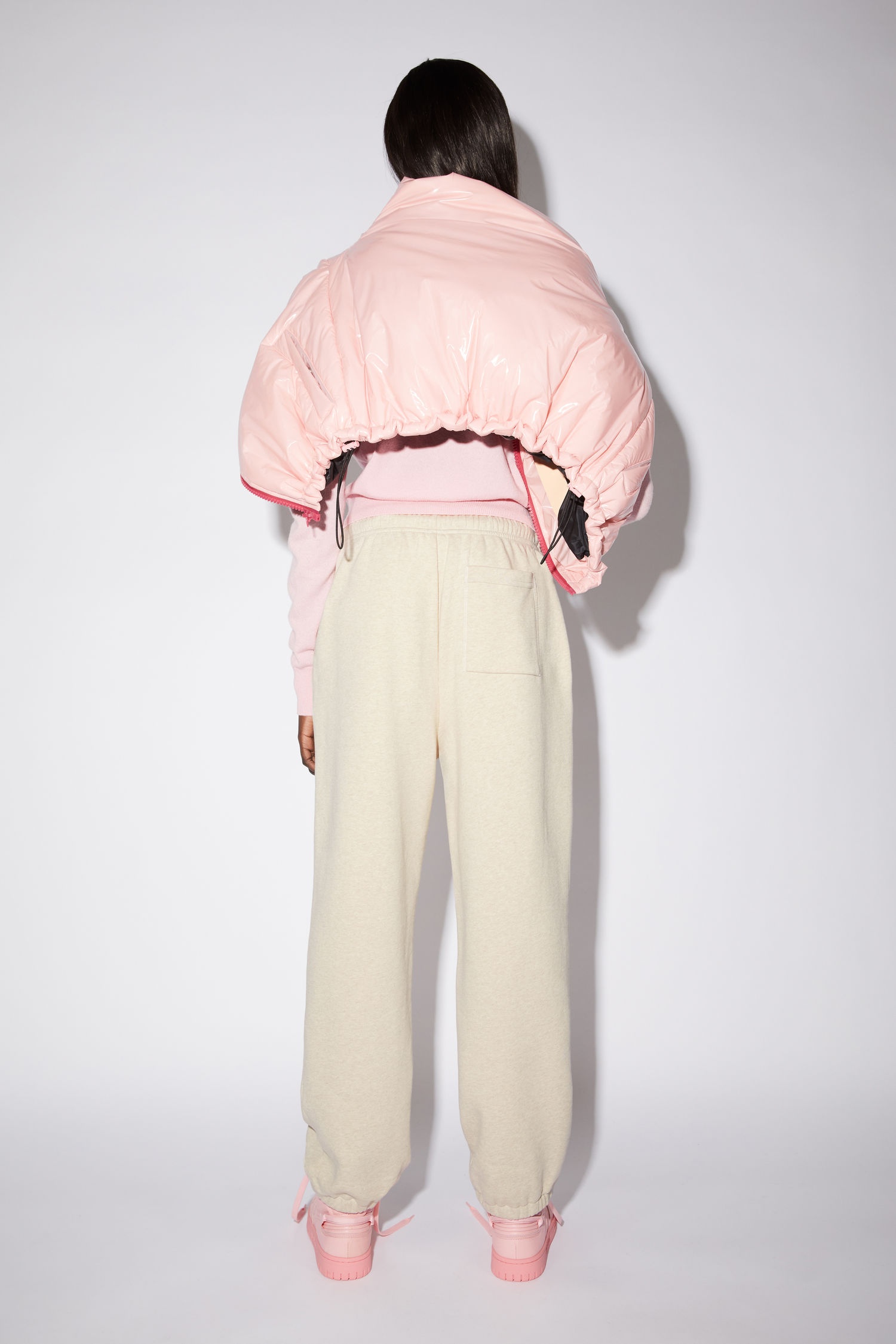 Cotton sweatpants - Oatmeal melange - 3