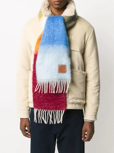 Loewe gradient-stripe mohair scarf outlook