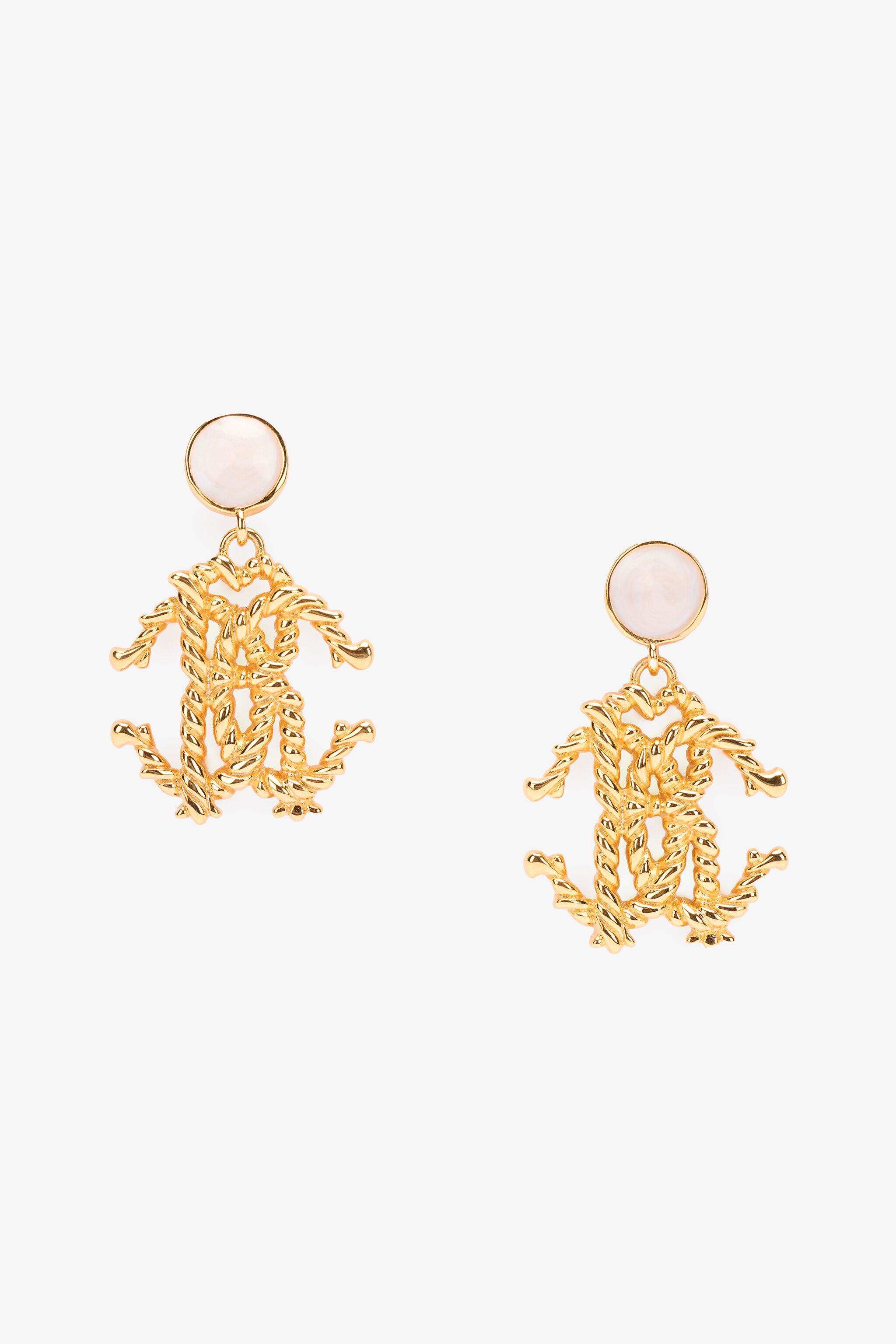 Earrings With Stones And RC Monogram - 1