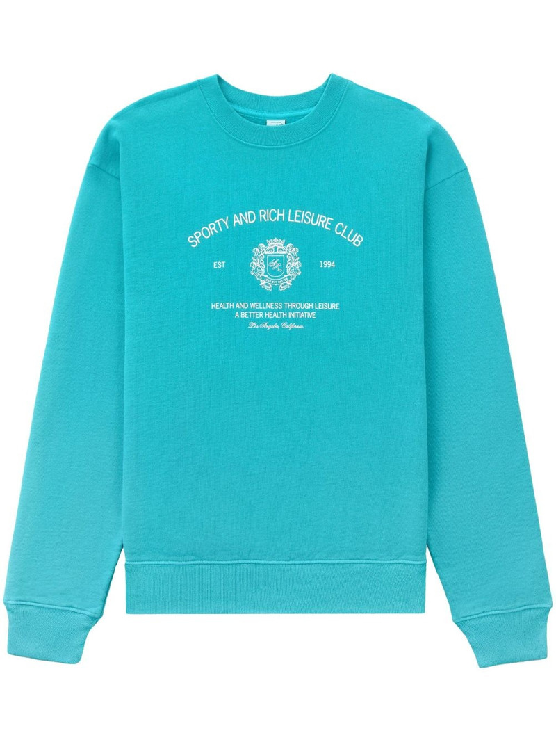 slogan-print crew-neck sweatshirt 1