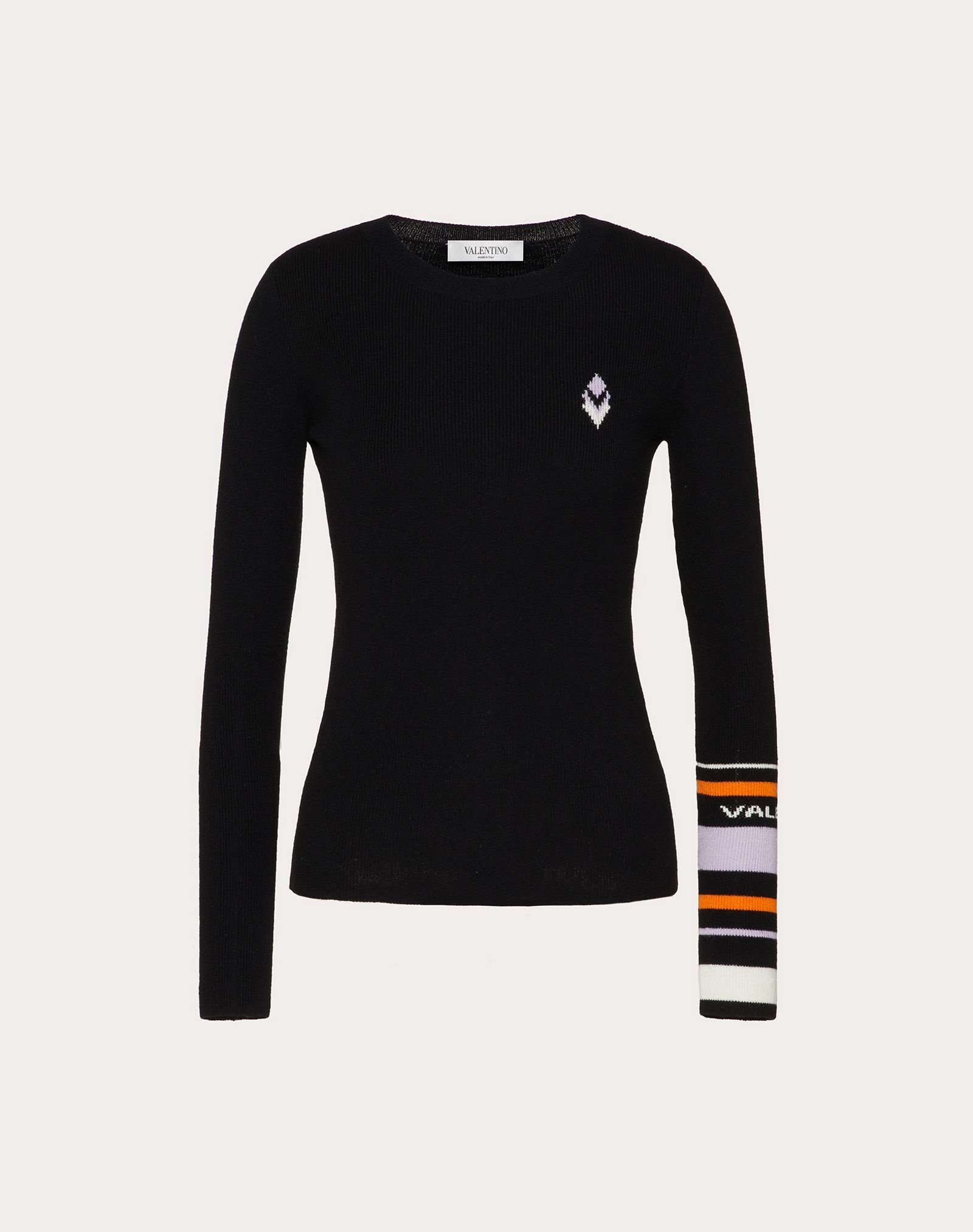 Cashmere Wool Intarsia Sweater - 1