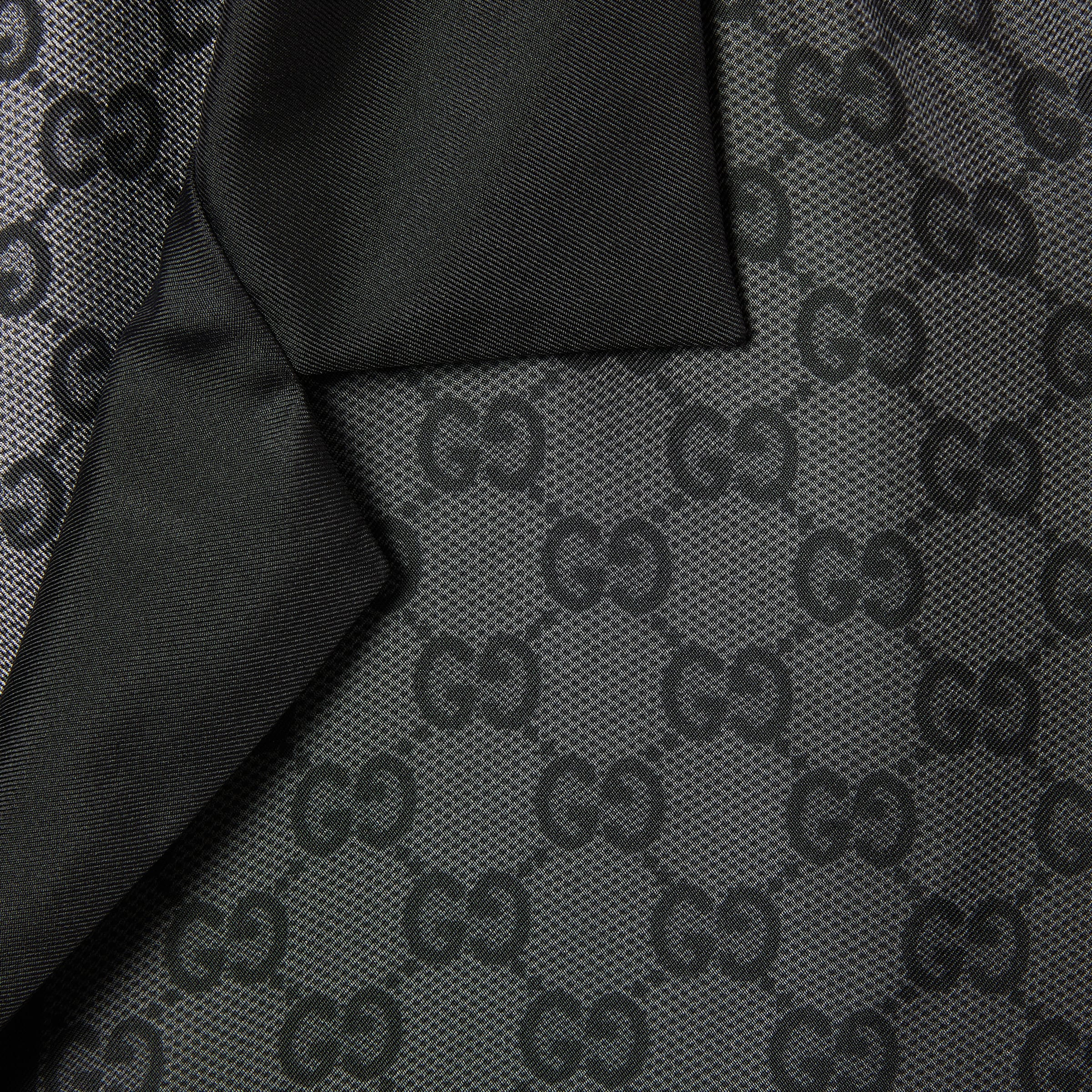 Printed silk twill bowling shirt - 7
