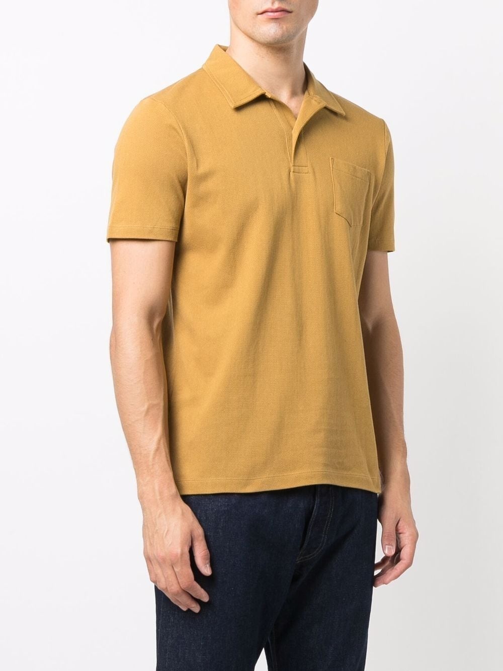 short-sleeved cotton polo shirt - 3