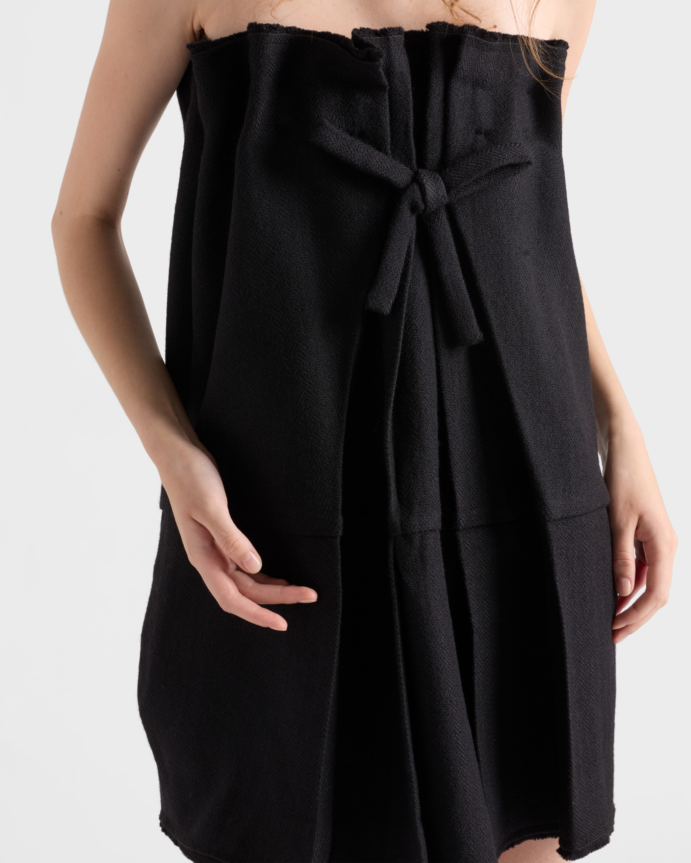 Short chevron wool dress - 3