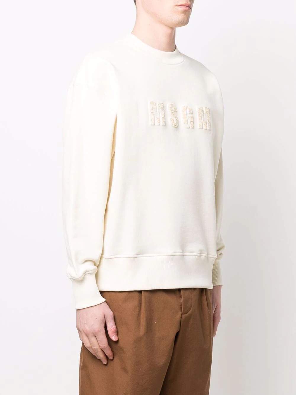 embossed-logo cotton sweatshirt - 3