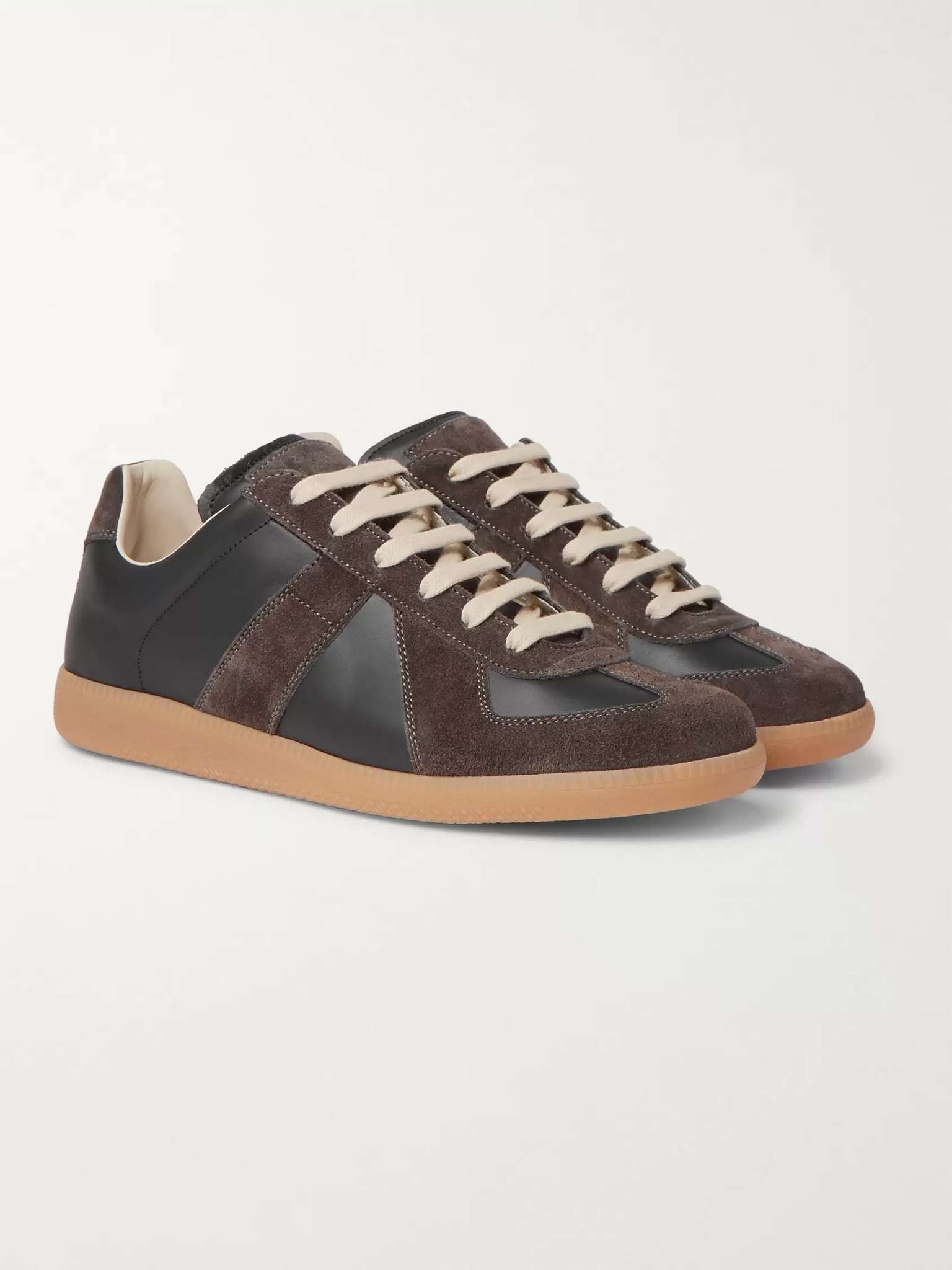 Replica Painted Leather Sneakers - 4