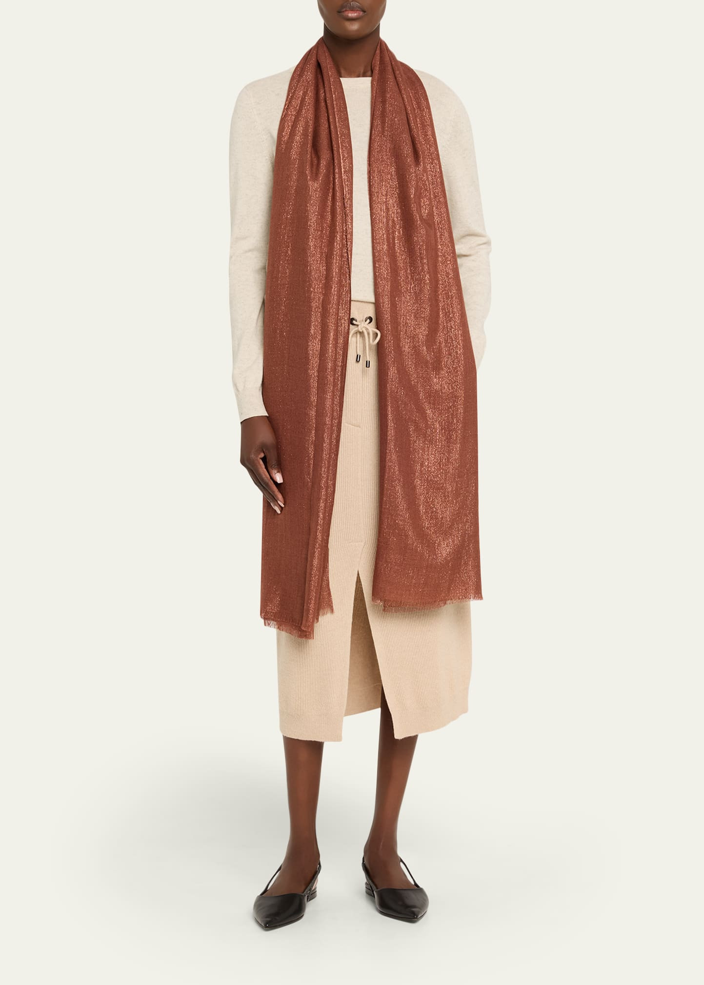 Cashmere & Silk Lurex Scarf - 2