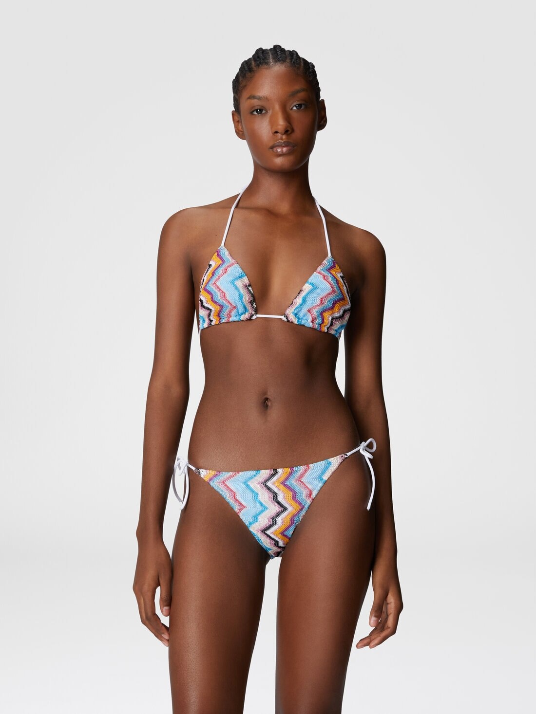 Classic viscose and lamé bikini - 2