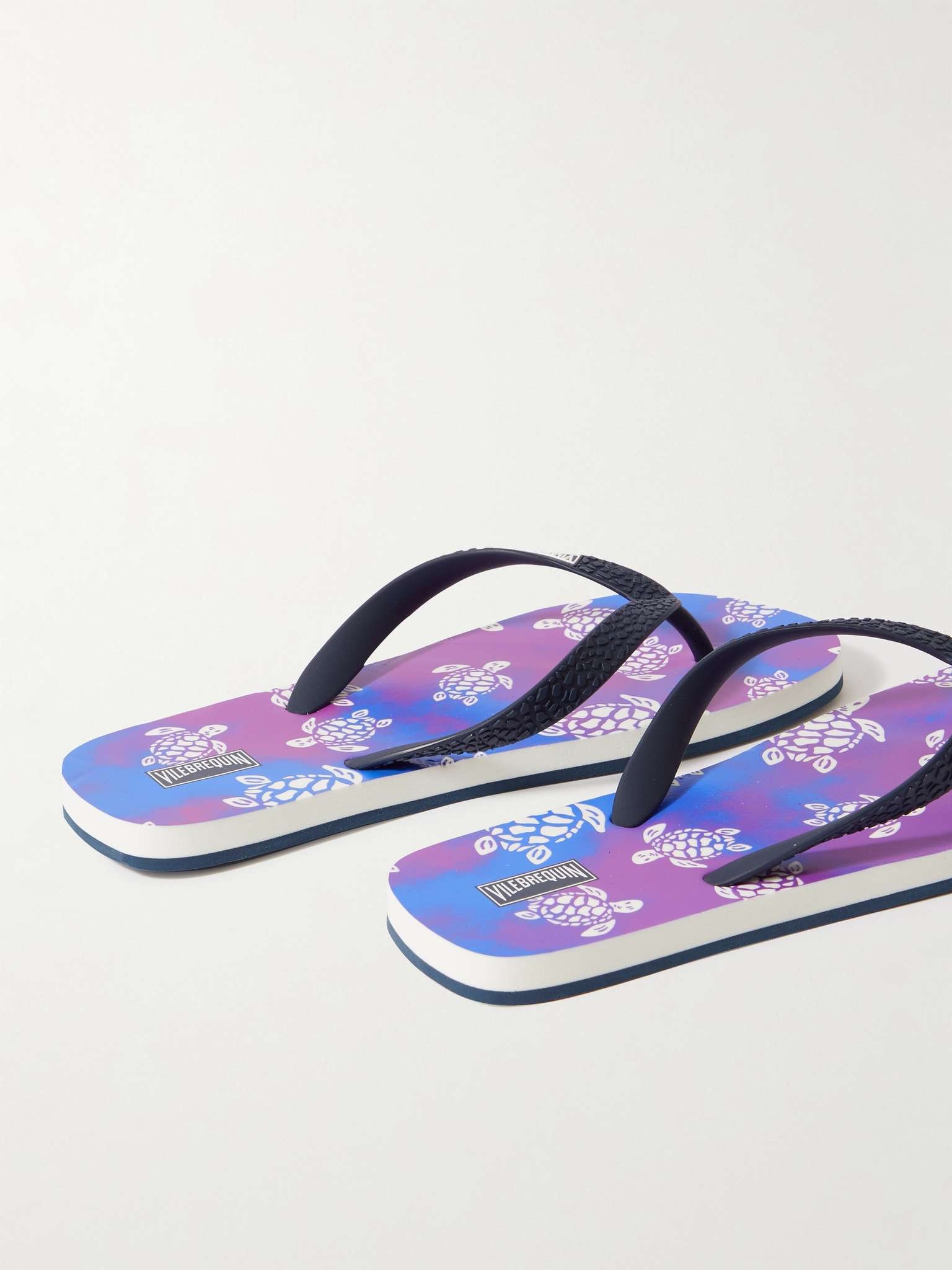 Printed Rubber Flip Flops - 4