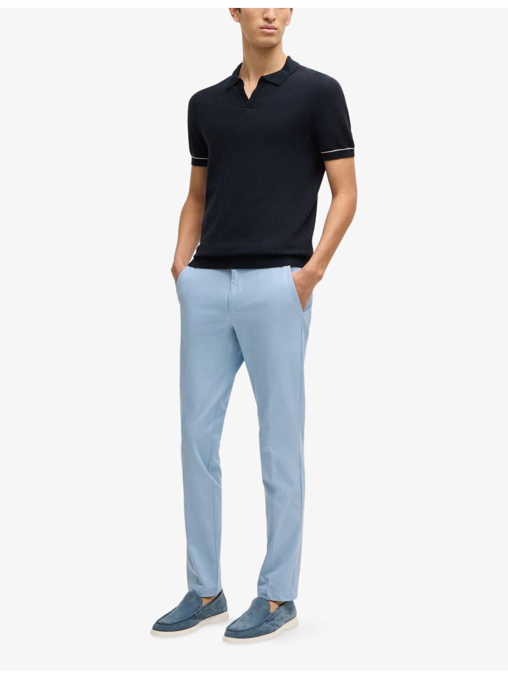 Short-Sleeve Regular-Fit Knitted Polo Shirt - 2