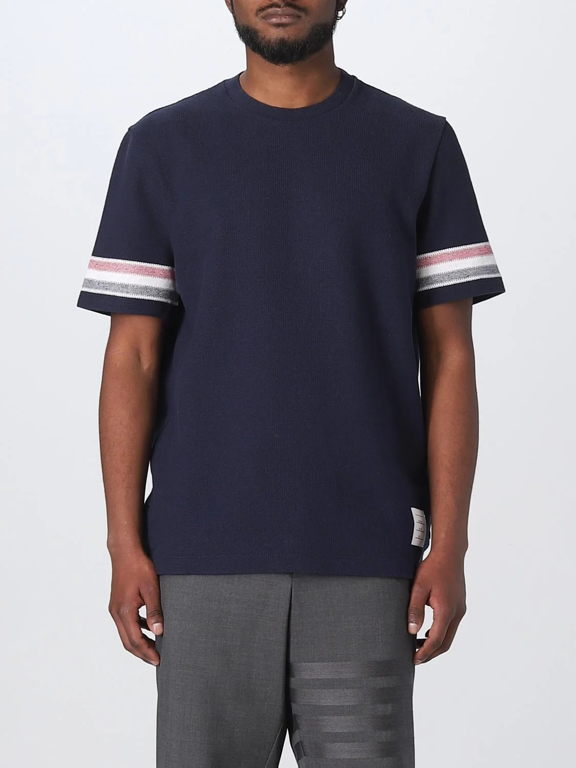 Thom Browne t-shirt with striped bands - 1