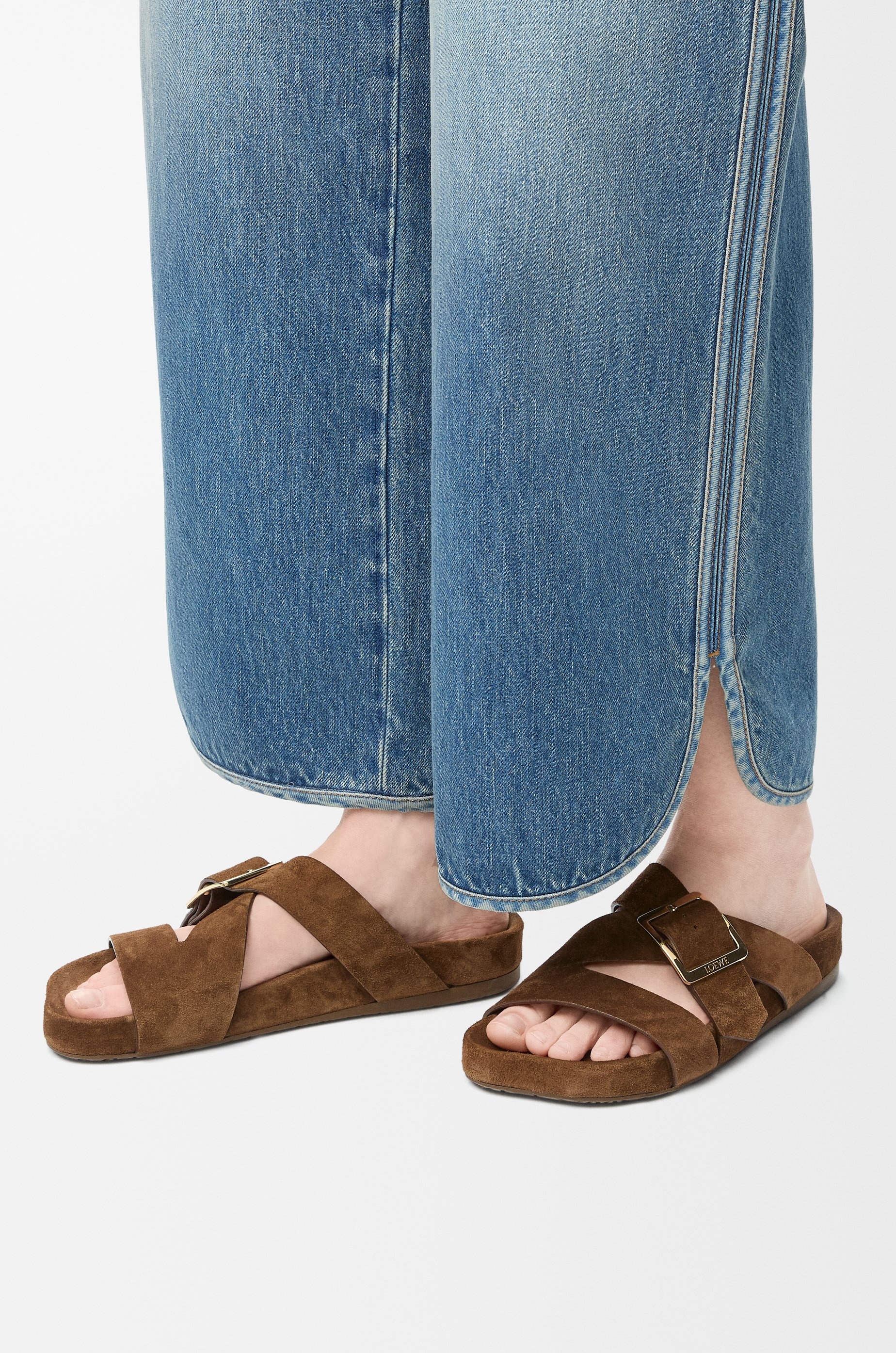Ease Buckle slide in suede - 2