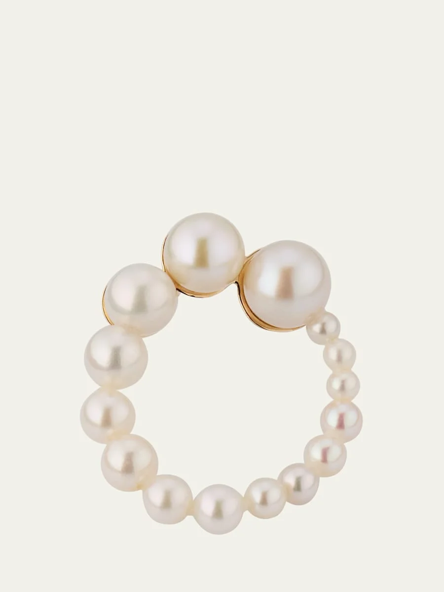 Petite Embrass de Perle Graduated Earring, Single, Left - 1