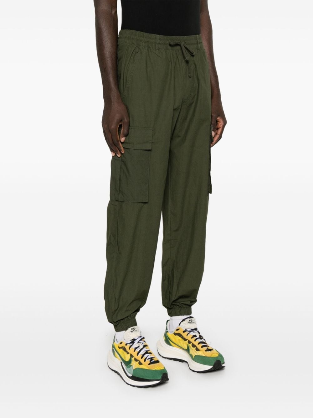 logo-patch cargo trousers - 3