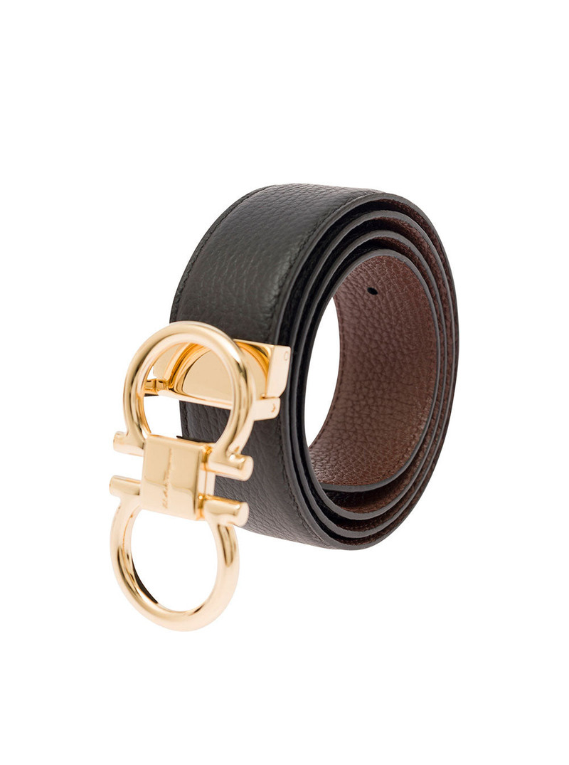 FERRAGAMO Reversibile Ad Black + Brown Calf Belt outlook
