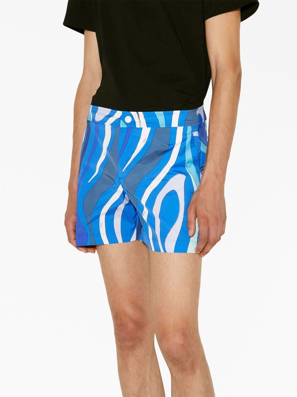 Marmo-print swim shorts - 5