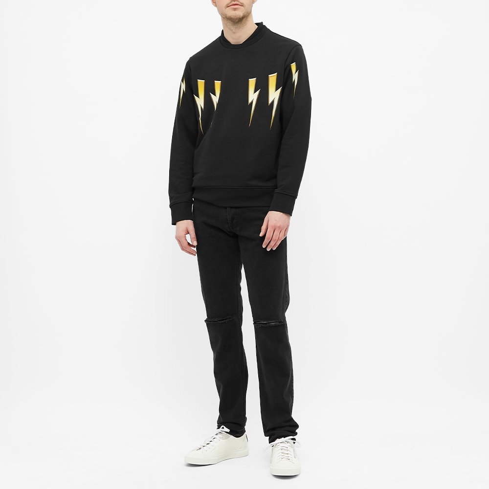 Neil Barrett Gold Thunderbolt Crew Sweat - 7