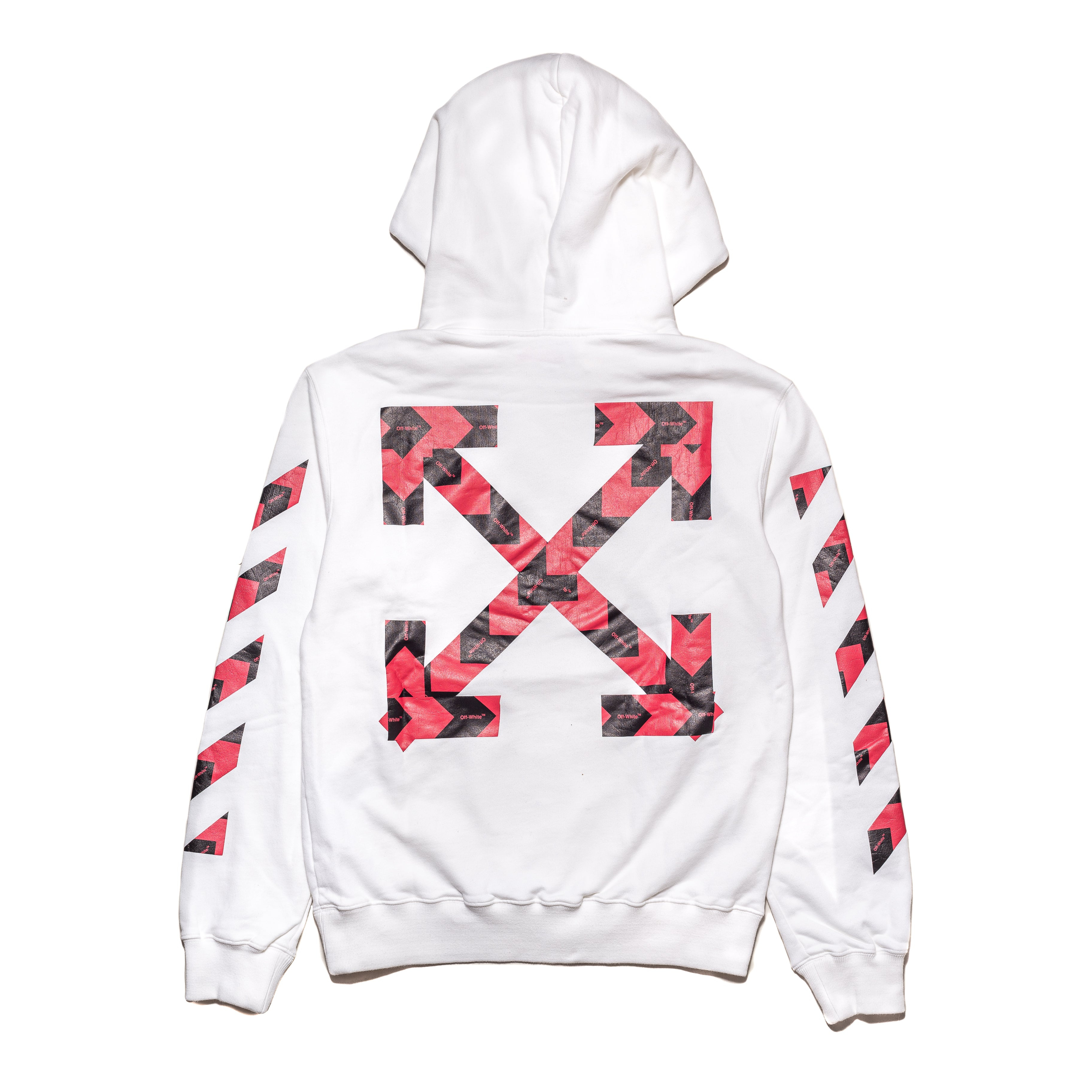 Off-White Squared Arrow Slim Hoodie White Red - 2