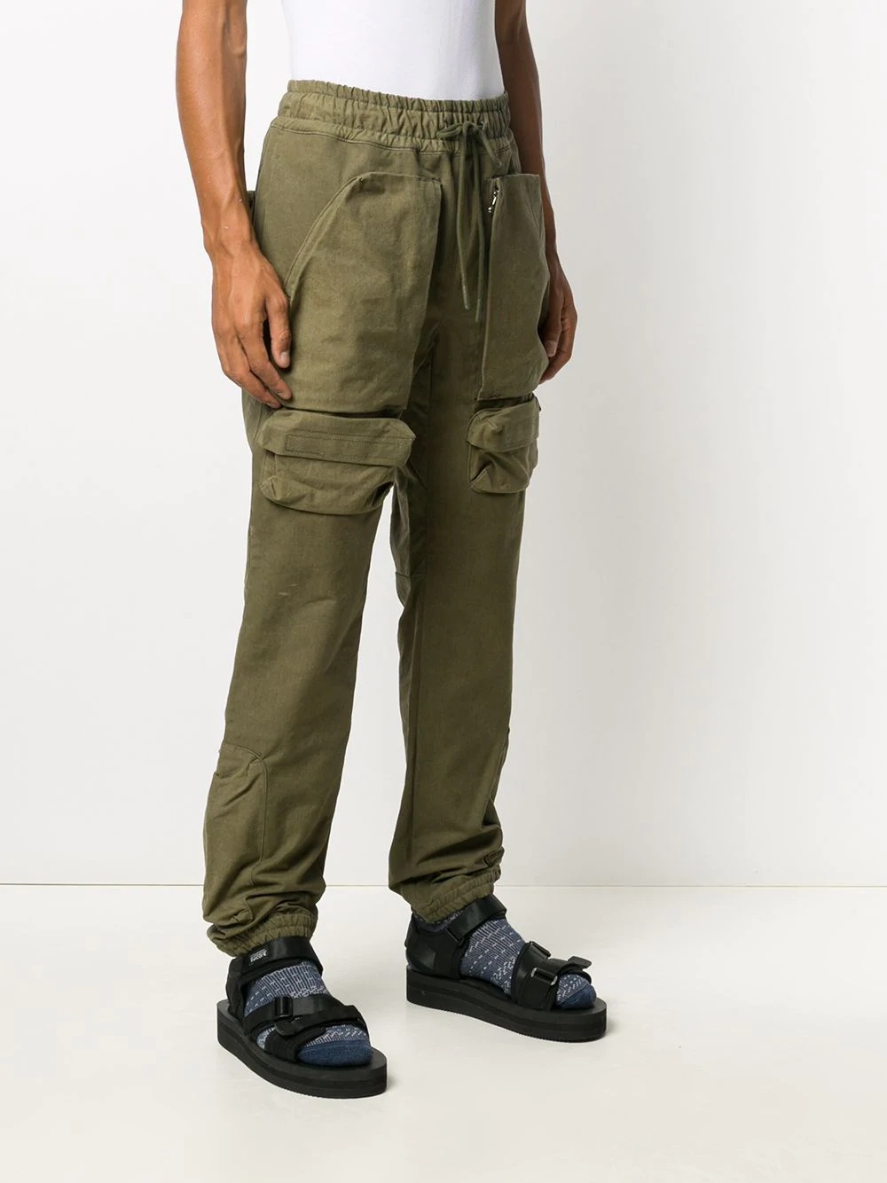 straight leg front flap pocket trousers - 3