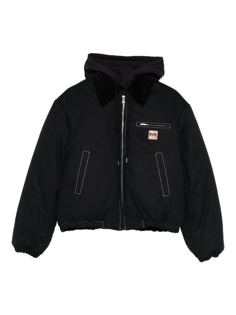 hooded contrast coat 1
