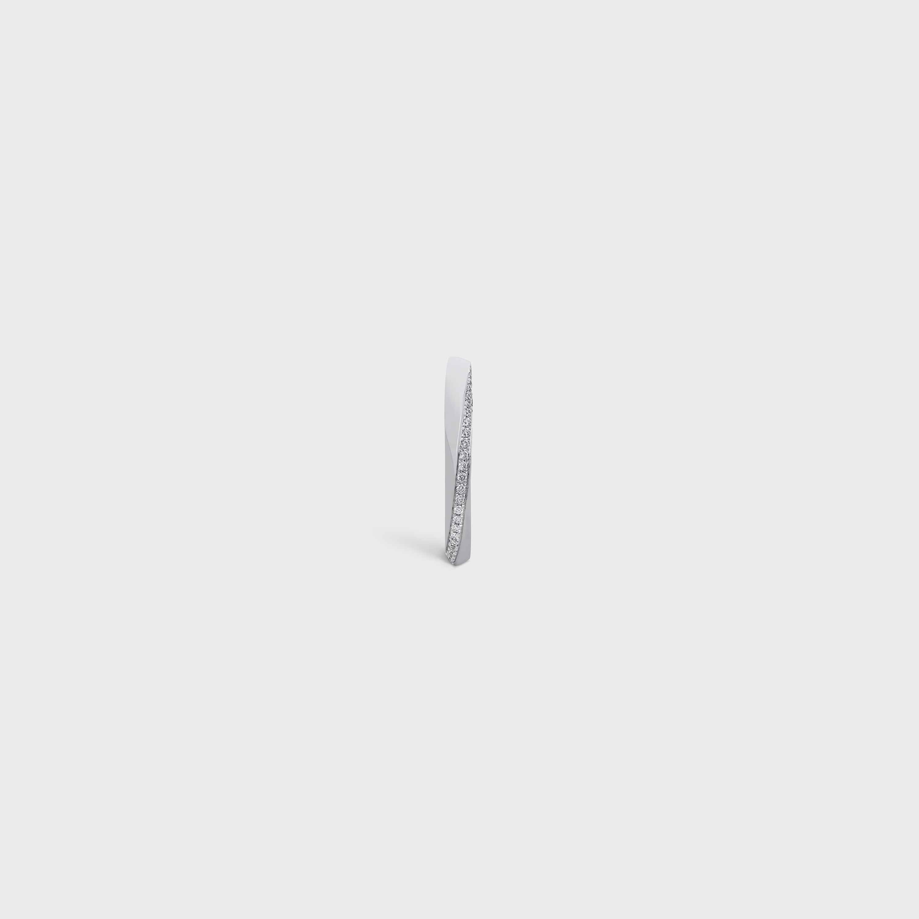 Torsion Ring in White Gold and Diamonds - 3