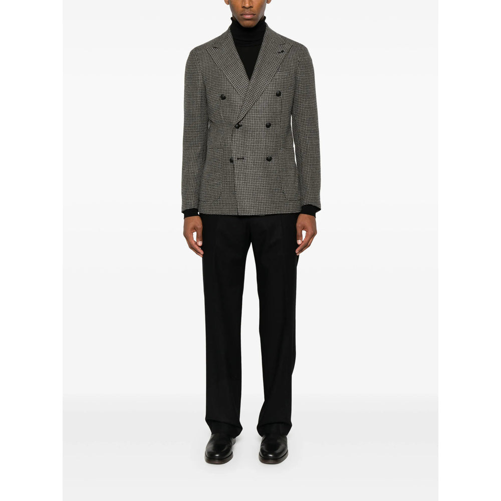 TAGLIATORE - Tagliatore Black Trousers - Tailored Trousers Men - 3