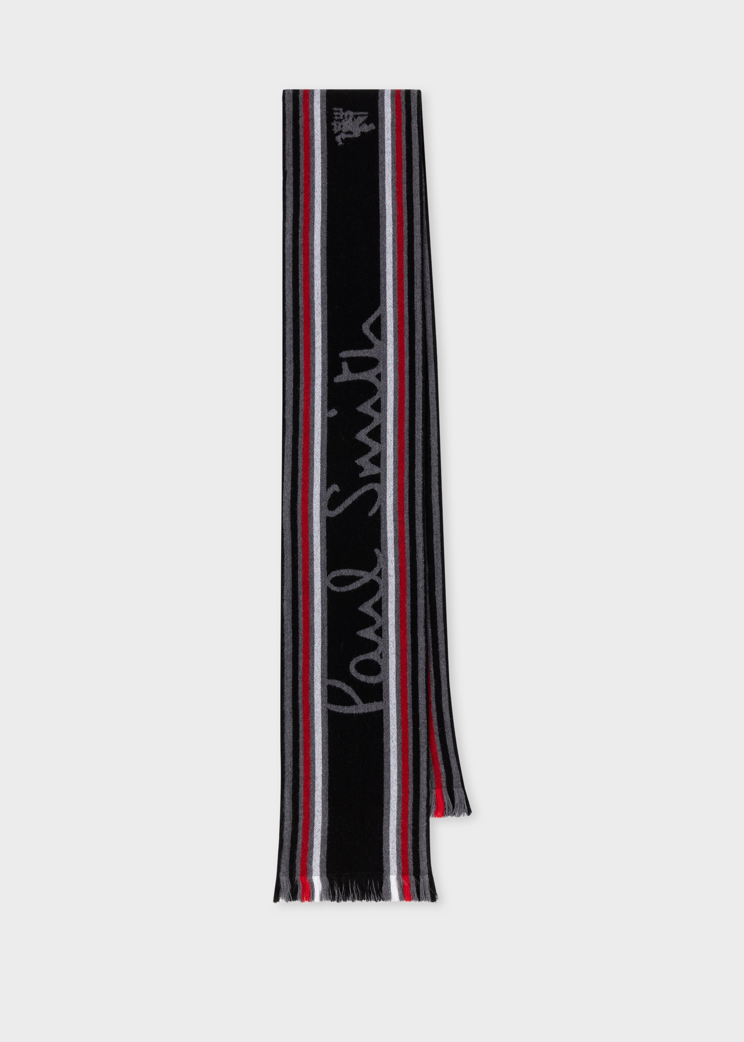 Paul Smith & Manchester United - Stripe Logo Wool Scarf - 1