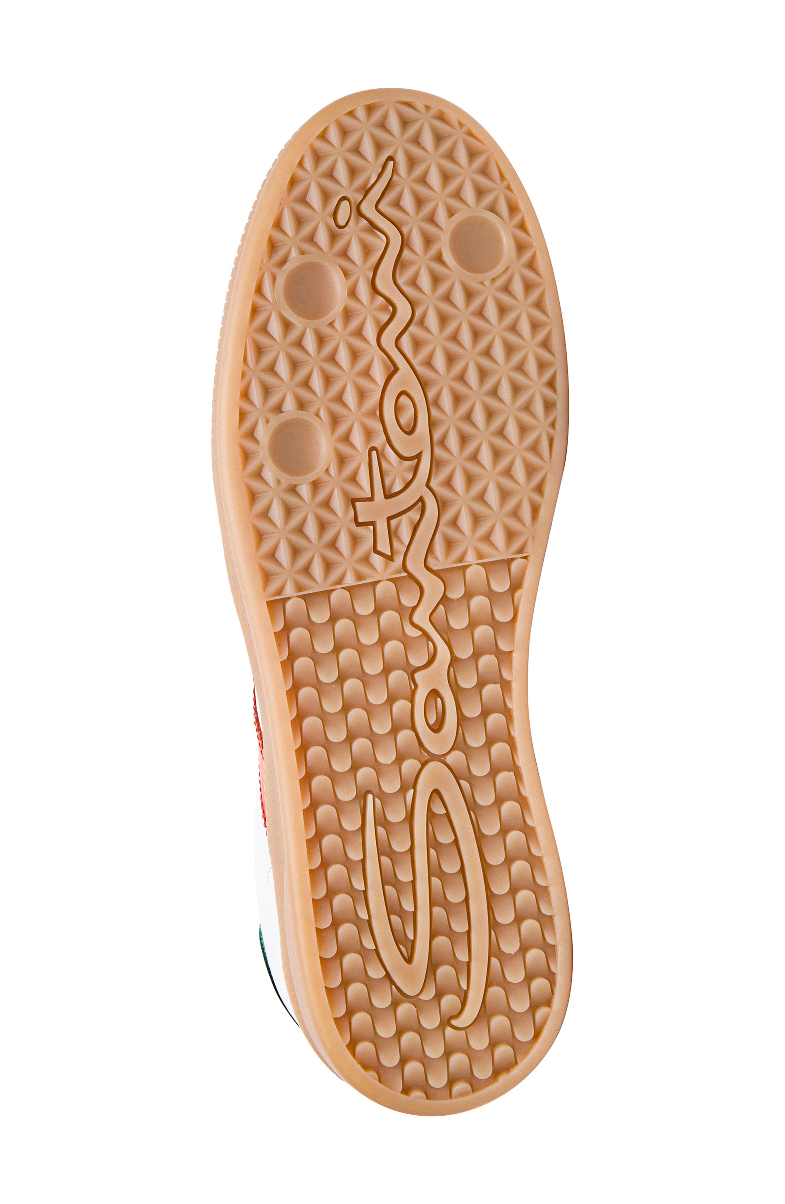 Santoni Olympic Low Top Sneaker in White Orange Green at Nordstrom - 6