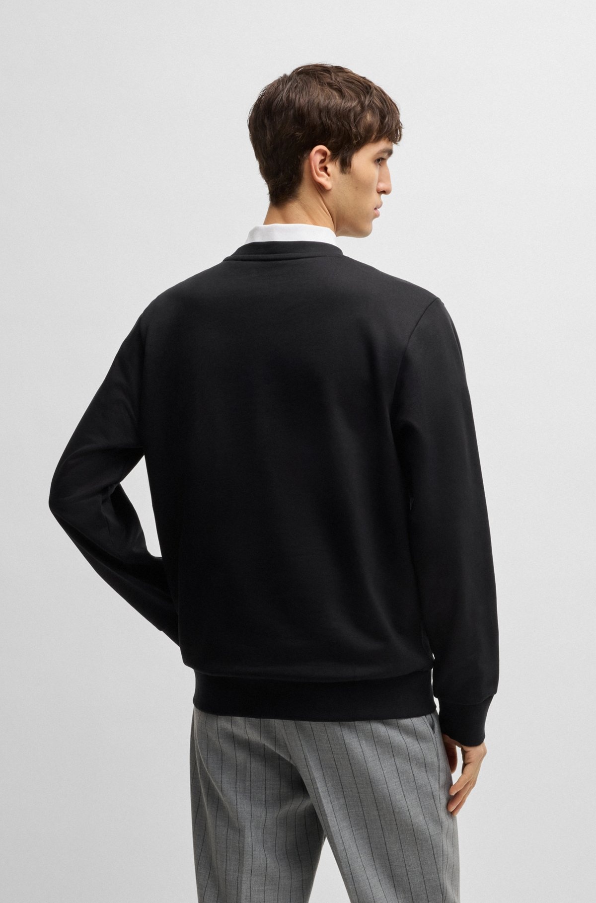 COTTON-TERRY RELAXED-FIT SWEATSHIRT WITH SCRIPT LOGO - 5