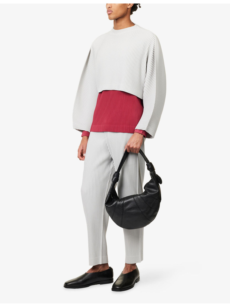 ISSEY MIYAKE High-Neck Cropped Knitted Top outlook