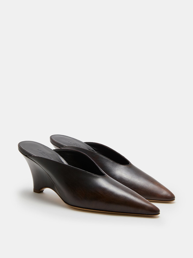 LE MONDE BÉRYL Victoria Wedge / Testa Di Moro Leather outlook