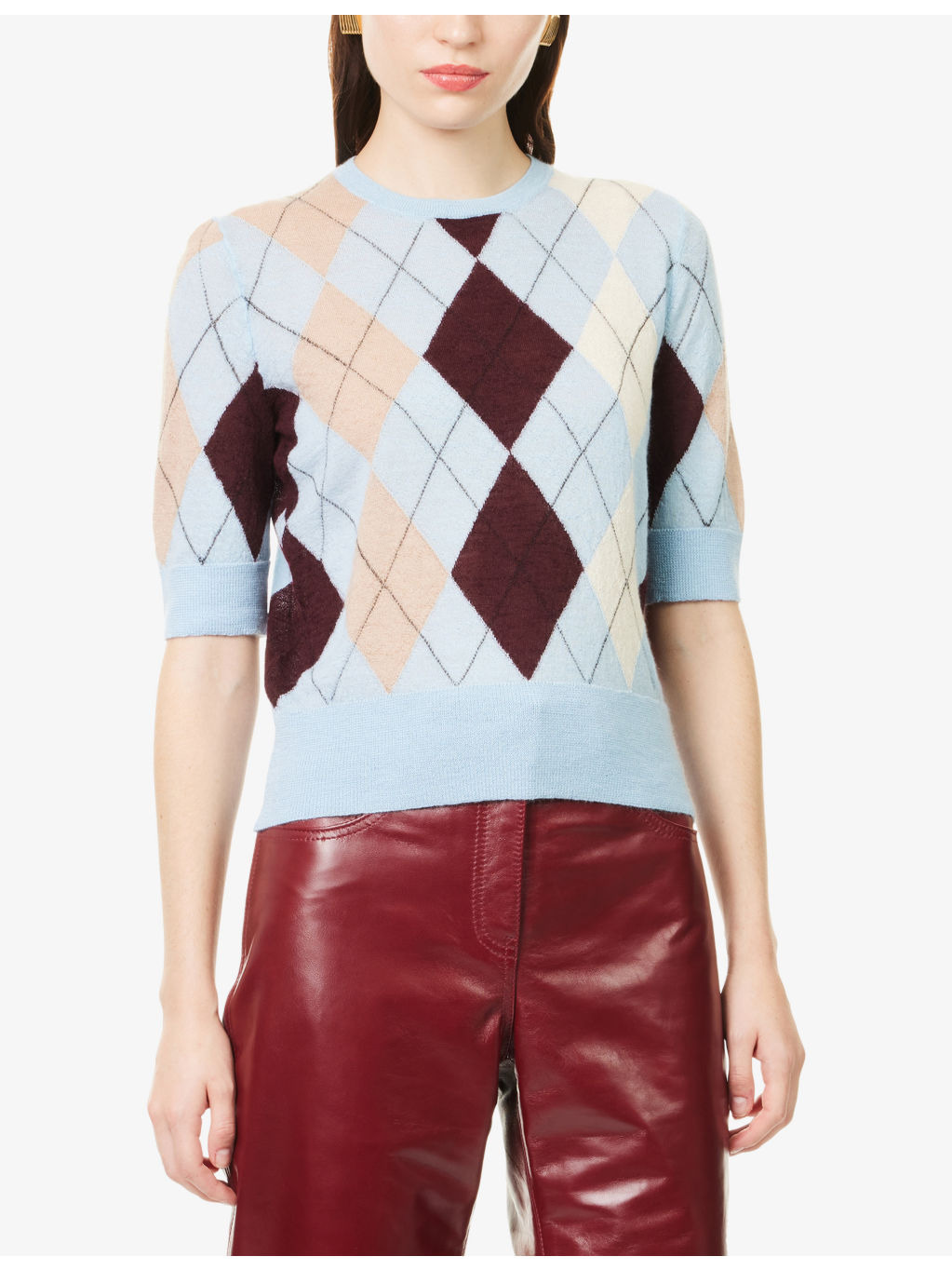 Anders Short-Sleeves Cashmere And Wool Top - 3