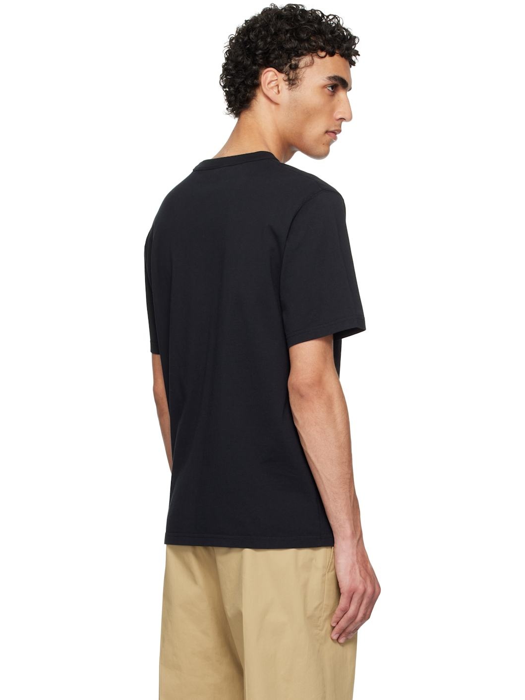 Black Barista Fox Patch Relax T-shirt - 3